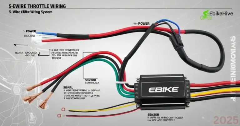 Understanding the 5 Wire eBike Throttle Wiring Diagram 4 5 wire eBike throttle wiring diagram showing labeled wires and connections
