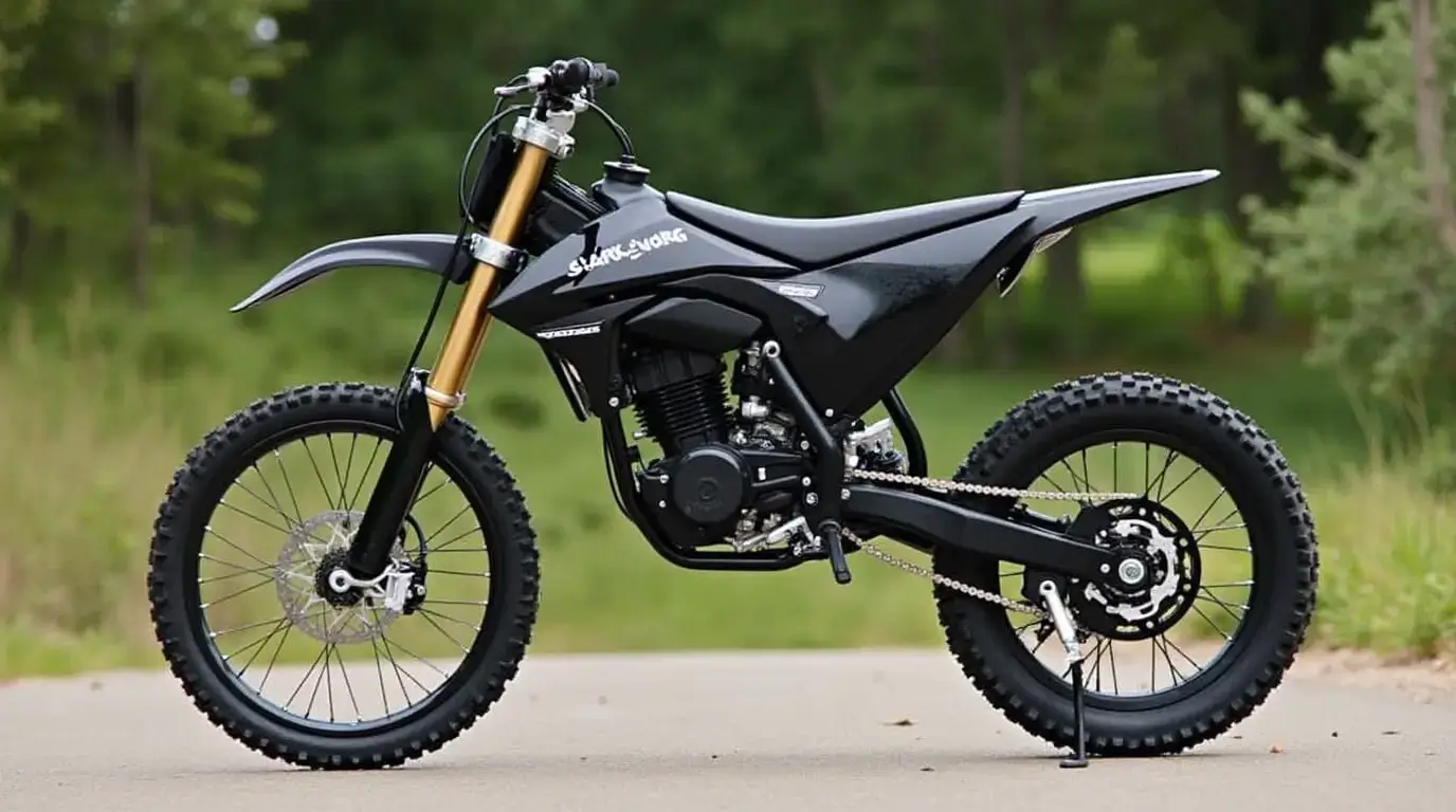 Stark Varg Range: How Far Can This Electric Dirt Bike Go? 1 Stark Varg Range electric dirt bike racing at high speed on an off-road track.2