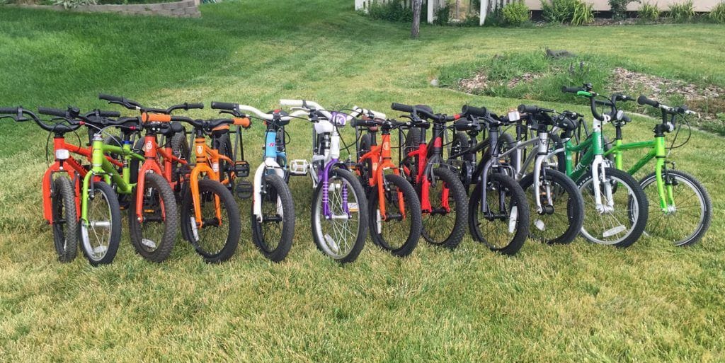 group of a 16 inch bikes