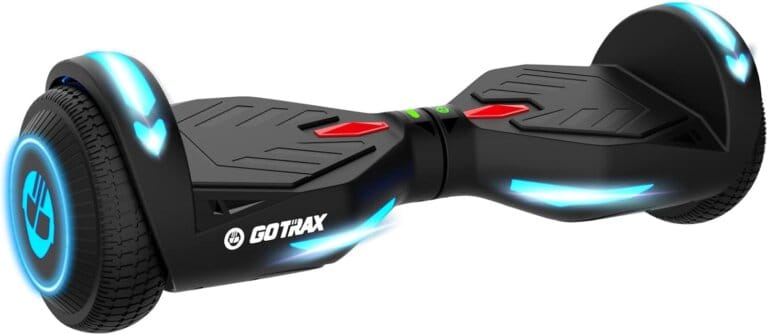 Hoverboard Gotrax with solid 6.5 “Solid-off/off-road tires, maximum range 5/6 miles, power of 6.2 miles per hour for double brush engine, certified UL2272 and 65.52W/93.6Wh self-tanking scooter battery for 44-176 pounds