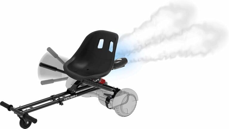 Hover-1 Raptor-1 Buggy Hoverboard Attachment | Turbo LED lights, compatible with all 6.5 "and 8" hoverboard,, hand -handed control control, adjustable frame, easy Hoverboard Go Kart installation 40 Hover-1 Raptor-1 Buggy Hoverboard Attachment | Turbo LED lights, compatible with all 6.5 “and 8” hoverboard,, hand -handed control control, adjustable frame, easy Hoverboard Go Kart installation