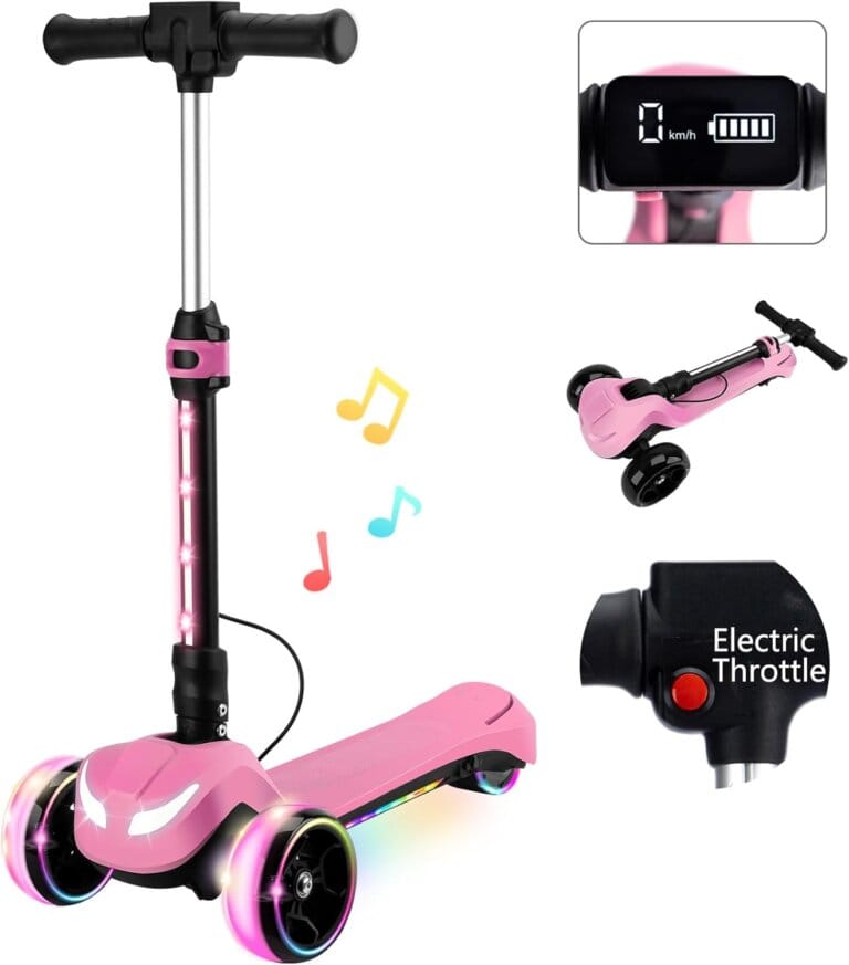 24 V electric scooter for children with powerful engine 150 W, thumb butterfly, LCD screen, bluetooth, bridge and lighting wheel wheels, 3 adjustable heights, safety speed of 5 miles per hour, 3 -wheeled electric scooter for children 12 24 V electric scooter for children with powerful engine 150 W, thumb butterfly, LCD screen, bluetooth, bridge and lighting wheel wheels, 3 adjustable heights, safety speed of 5 miles per hour, 3 -wheeled electric scooter for children