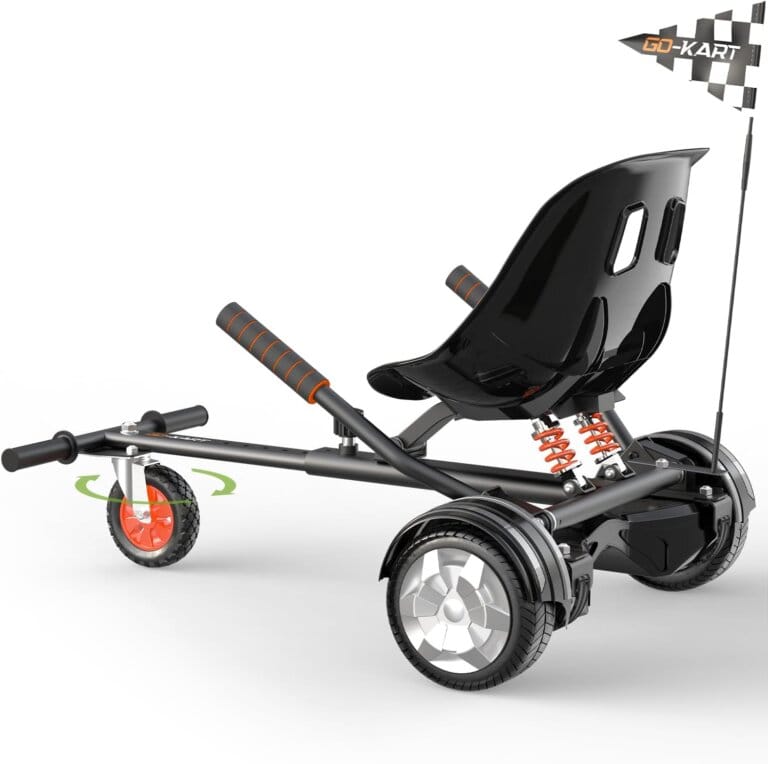 Hoverboard Attack, with double absorption of rear shock absorbers and larger seat, accessory for the Hoverboard seat for 6 "at 10" Hoverboard seat, length of the adjustable frame and 6.3 -inch off -road rubber wheel 10 Hoverboard Attack, with double absorption of rear shock absorbers and larger seat, accessory for the Hoverboard seat for 6 “at 10” Hoverboard seat, length of the adjustable frame and 6.3 -inch off -road rubber wheel