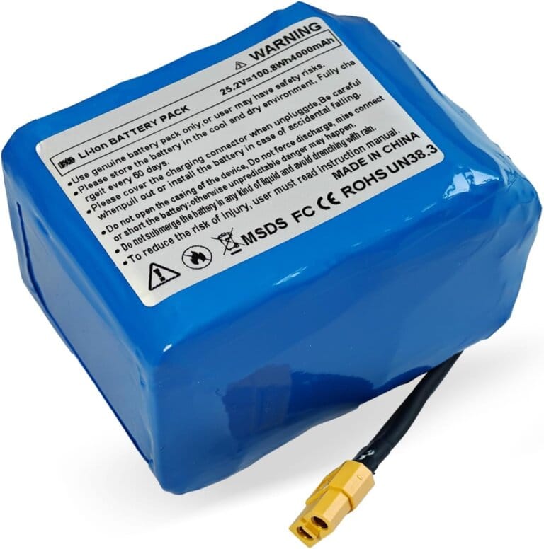 25.2v 4000mAh lithium lithium hoverboard battery with configuration of the XT60 general battery, SL60 FIT replacement of the general Fit 42v 4000mAh battery, compatible for most Hoverboard models without Axle