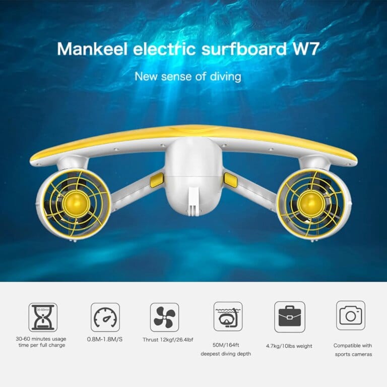 Underwater scooter, double motorcycle marine scooter, adjustable speed levels of water scooters, compatible footballer, waterproof scooter for swimming pool/immersion/snorkeling (black) 12 Underwater scooter, double motorcycle marine scooter, adjustable speed levels of water scooters, compatible footballer, waterproof scooter for swimming pool/immersion/snorkeling (black)