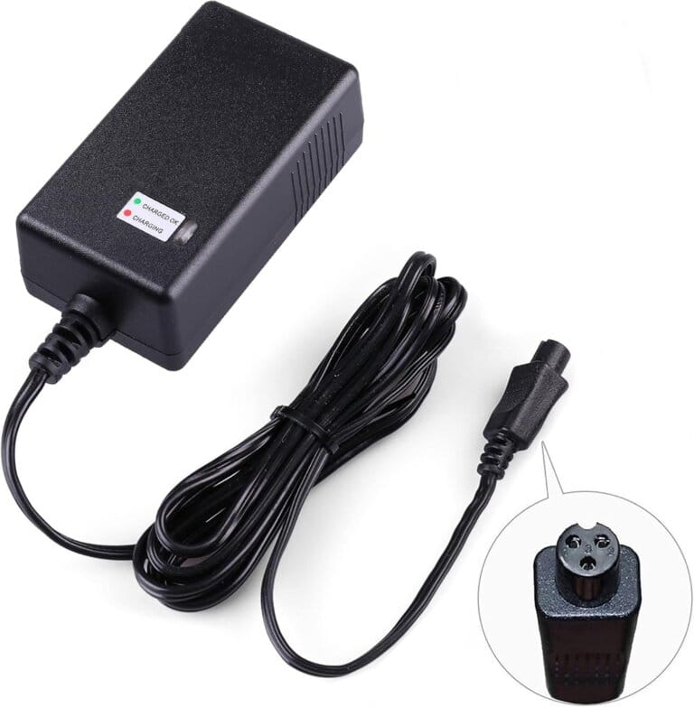 42 V 1A Lotfancy battery charger, compatible with electric razor scooters Hovertrax 2.0, Swagtron T1, T3, T6, lithium battery power supply, listed, 3 -pointed connector 13 42 V 1A Lotfancy battery charger, compatible with electric razor scooters Hovertrax 2.0, Swagtron T1, T3, T6, lithium battery power supply, listed, 3 -pointed connector