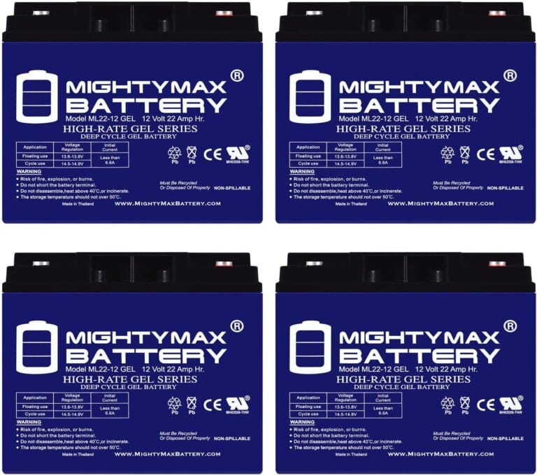 Mighty Max Battery 12v 22Ah battery for gel battery for Oceanic Mako Scooter Underwater – 4 pack