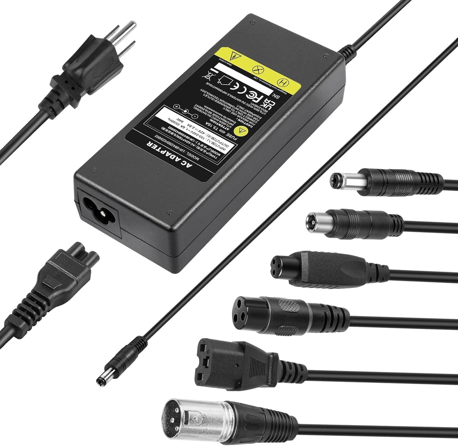 42 V 2A charger with 7 plug connections ebikehive