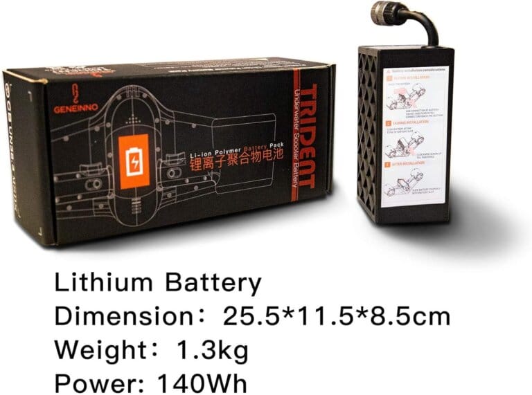 Geneinno underwater scooter battery, 5x5x8 cm