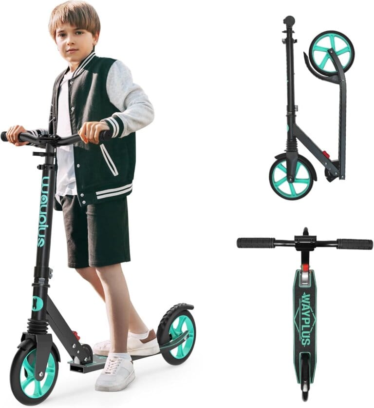 Kick Scooter for 6+, children, teenagers and adults. Maximum load 240 pounds. Folding, light, 8 -inch 8 -inch children for children, teenagers and adults, 4 adjustable levels. Bringing Abec9