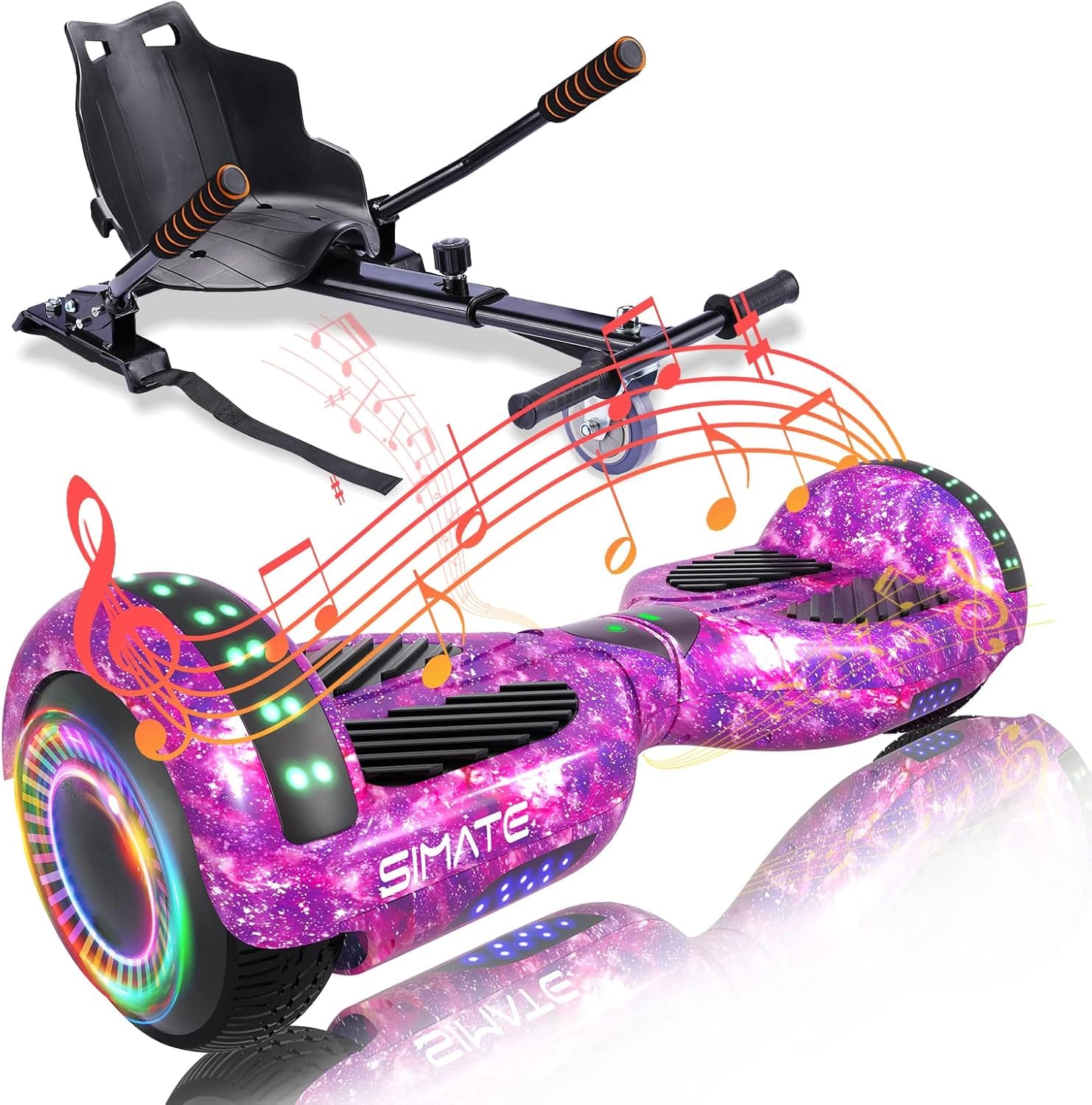 Hoverboard with combination of attachment of the seat, axes for the 6.5 "self-tank mouse with Bluetooth speakers and LED lights for children adults guys boys (they include go-kart) 1 81QnT6lgRyL. AC SL1500