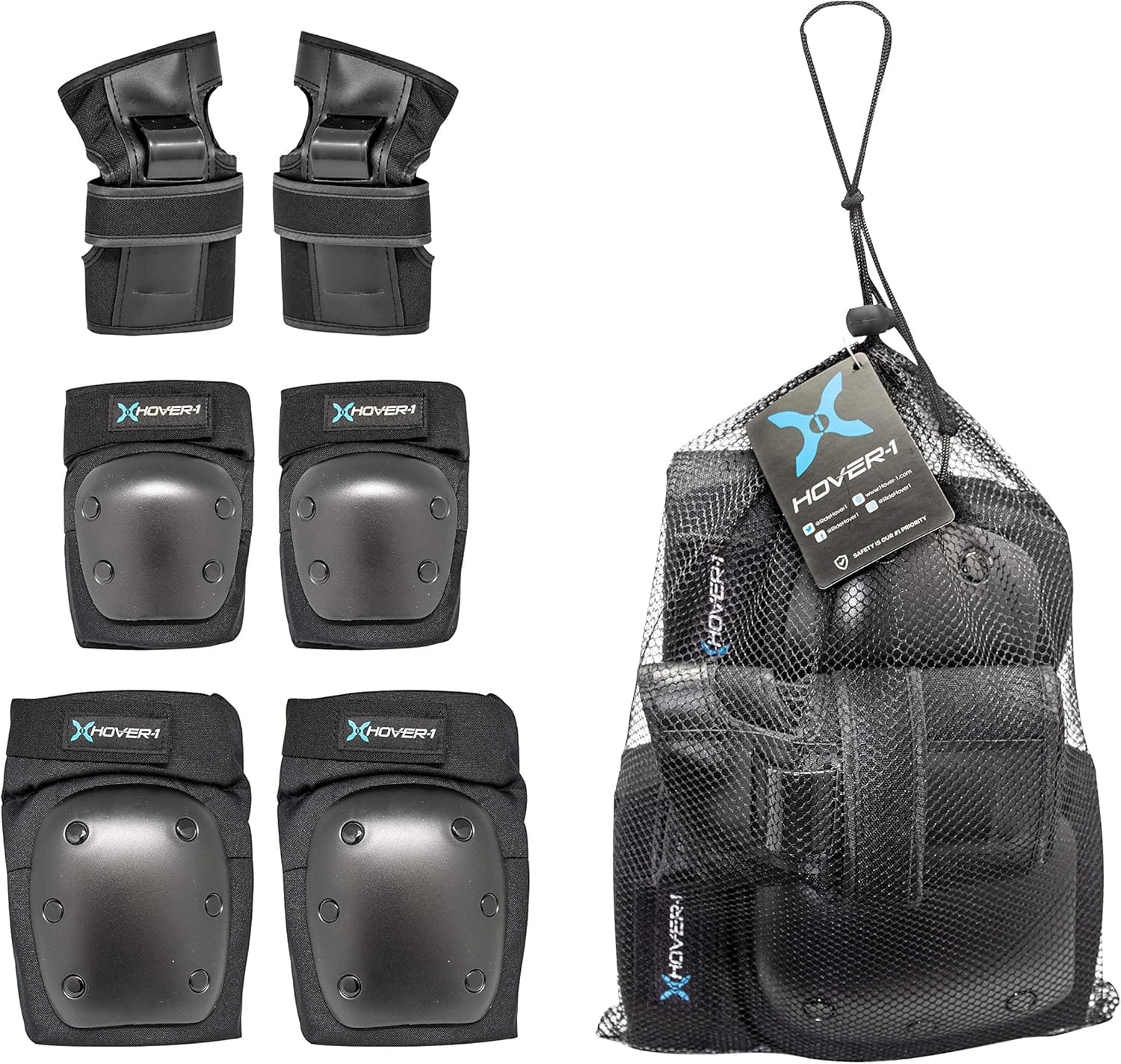 Holybed Padini Hover-Hover-1, knee pads, wrist guards, padded shorts, tank top, t-shirt-gusci PP hard for impact resistance and Eva foam protective padding for skating, hoverboard, E-Scooters 1