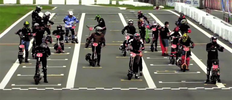 The electric scooter races are there to melt
